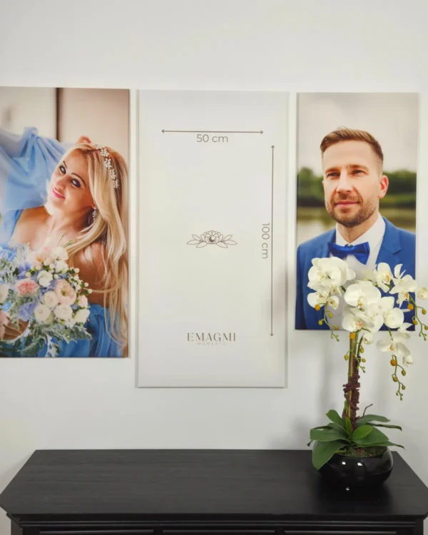 Fotoobraz na płótnie z wymiarami 50x100 cm na ścianie we wnętrzu